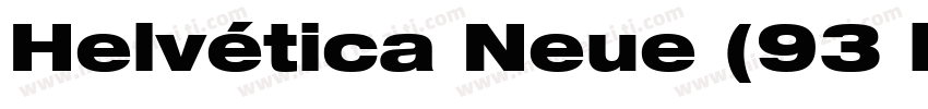 Helvética Neue (93 black extended O字体转换